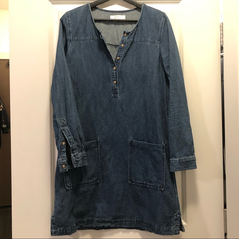 Promod Long Sleeve Jean Dress